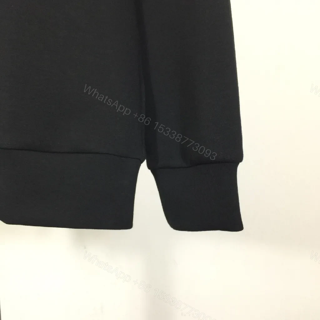 View 5 of Black Crewneck Knit with Multicolor Logo Motif, Everyday Luxe