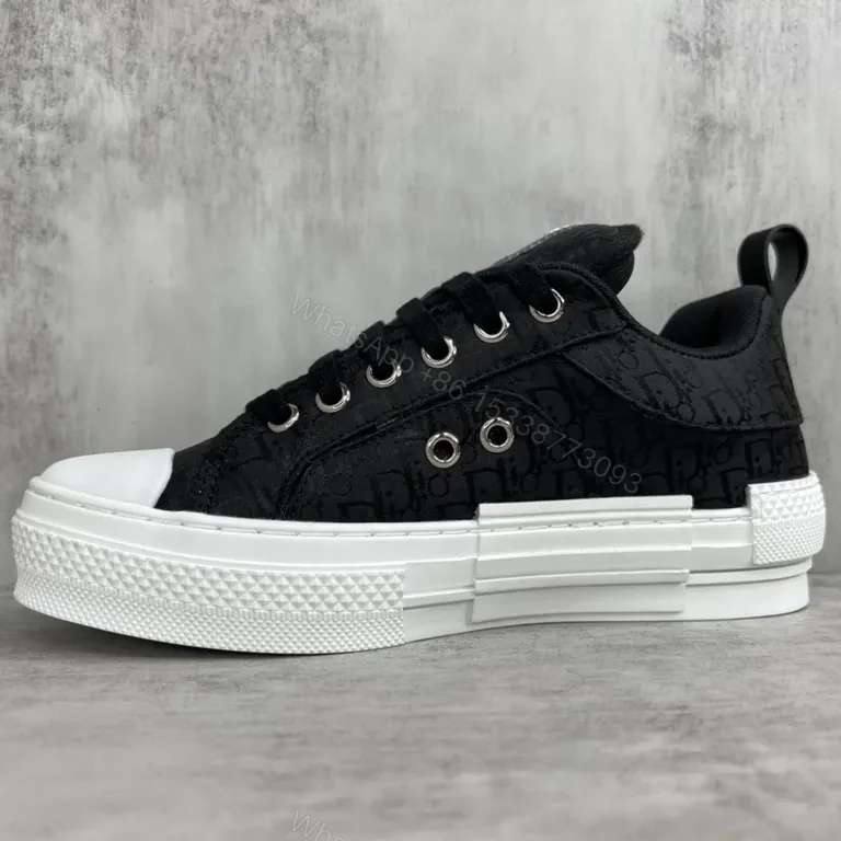 View 5 of Chic Dior-Inspired Black Sneaker | Monochrome Luxury Comfort