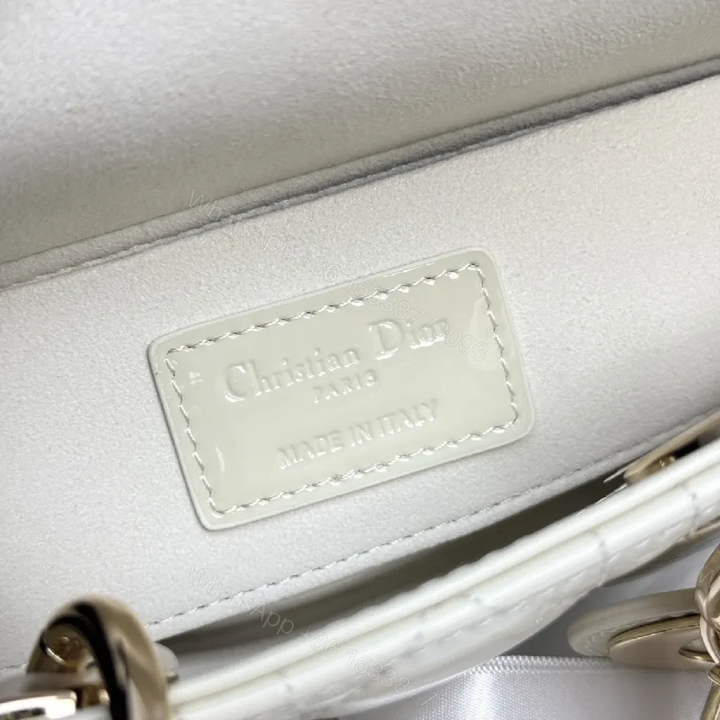 View 5 of Ivory Faux-Leather Mini Bag: Quilted, Gold-Accent Luxury