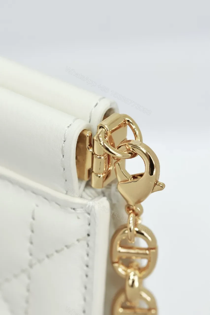 View 9 of Quilted White Leather Clutch: Subtle Luxe, Everyday Versatility