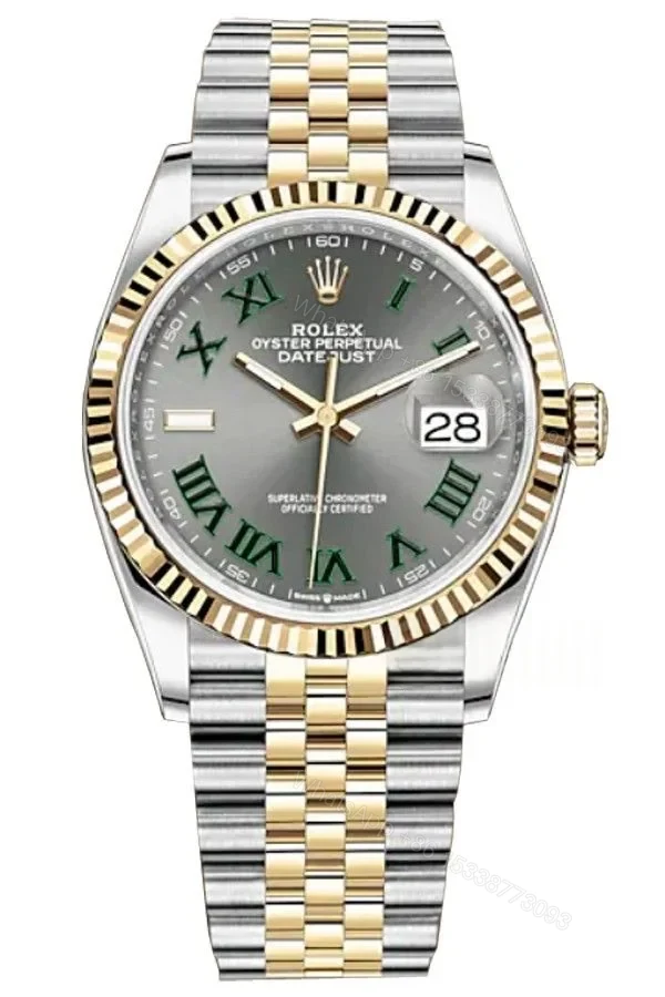Rolex Datejust M126233-0035 1:1 Replica Gray Roman Dial Jubilee 36MM 3235 Movement Super Clone Watch — view 1
