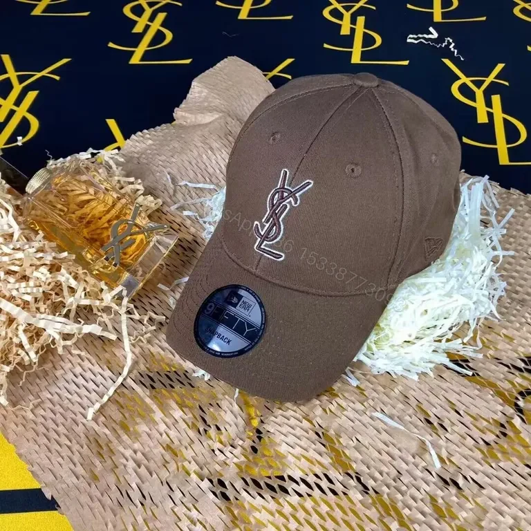 View 4 of Black Cap: minimalist YSL-style Logo, premium streetwear cap