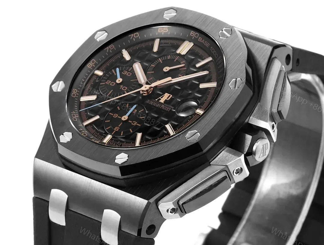 View 3 of KZ Factory Audemars Piguet Royal Oak Offshore Black Ceramic Chronograph Watch