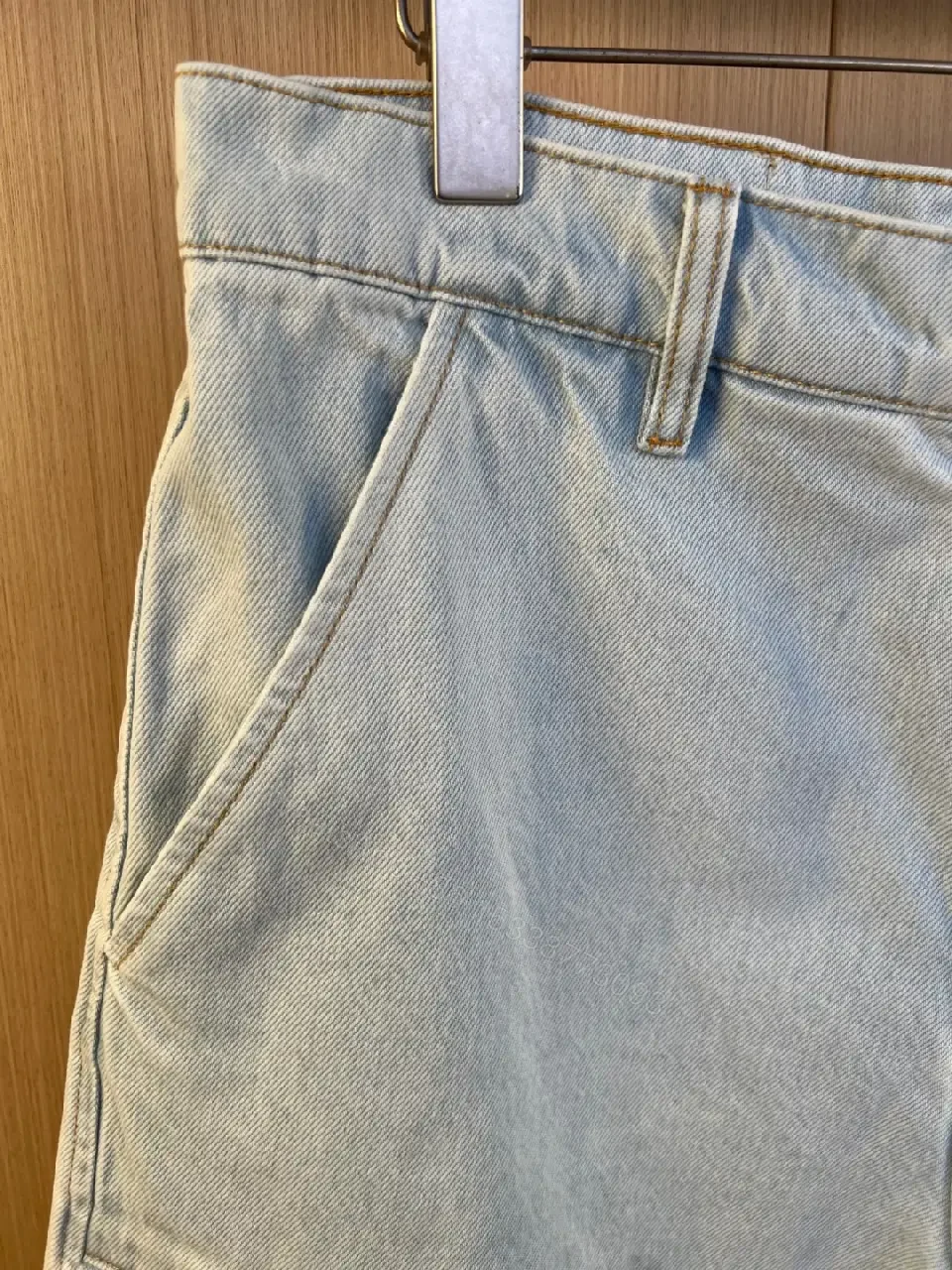 View 9 of Light Blue Denim Cargo Shorts for Men – Premium Everyday Leisurewear