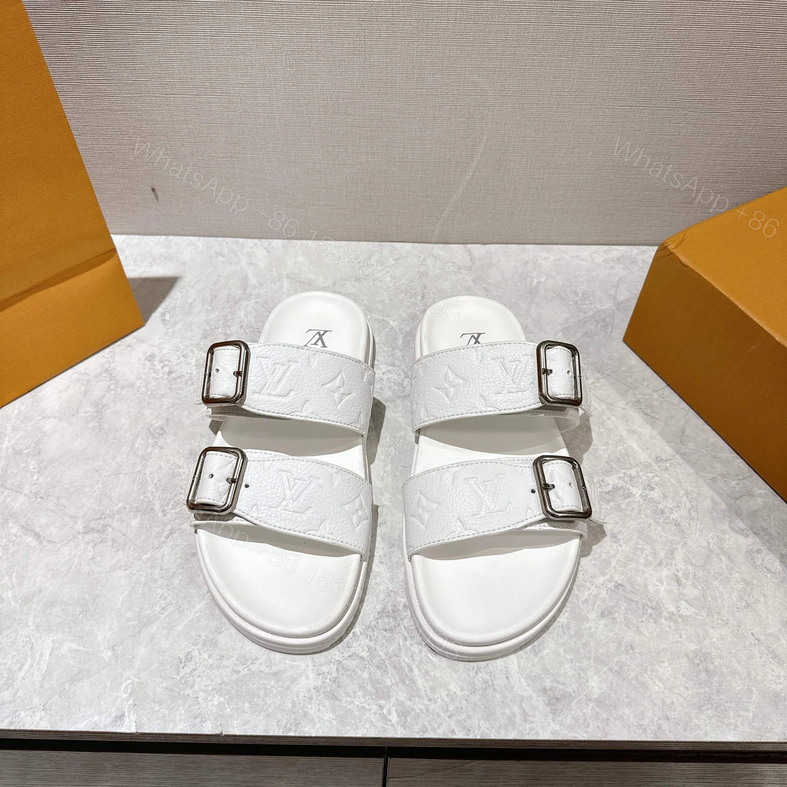 View 2 of Louis Vuitton LV Venice Mule White 1AHSIX