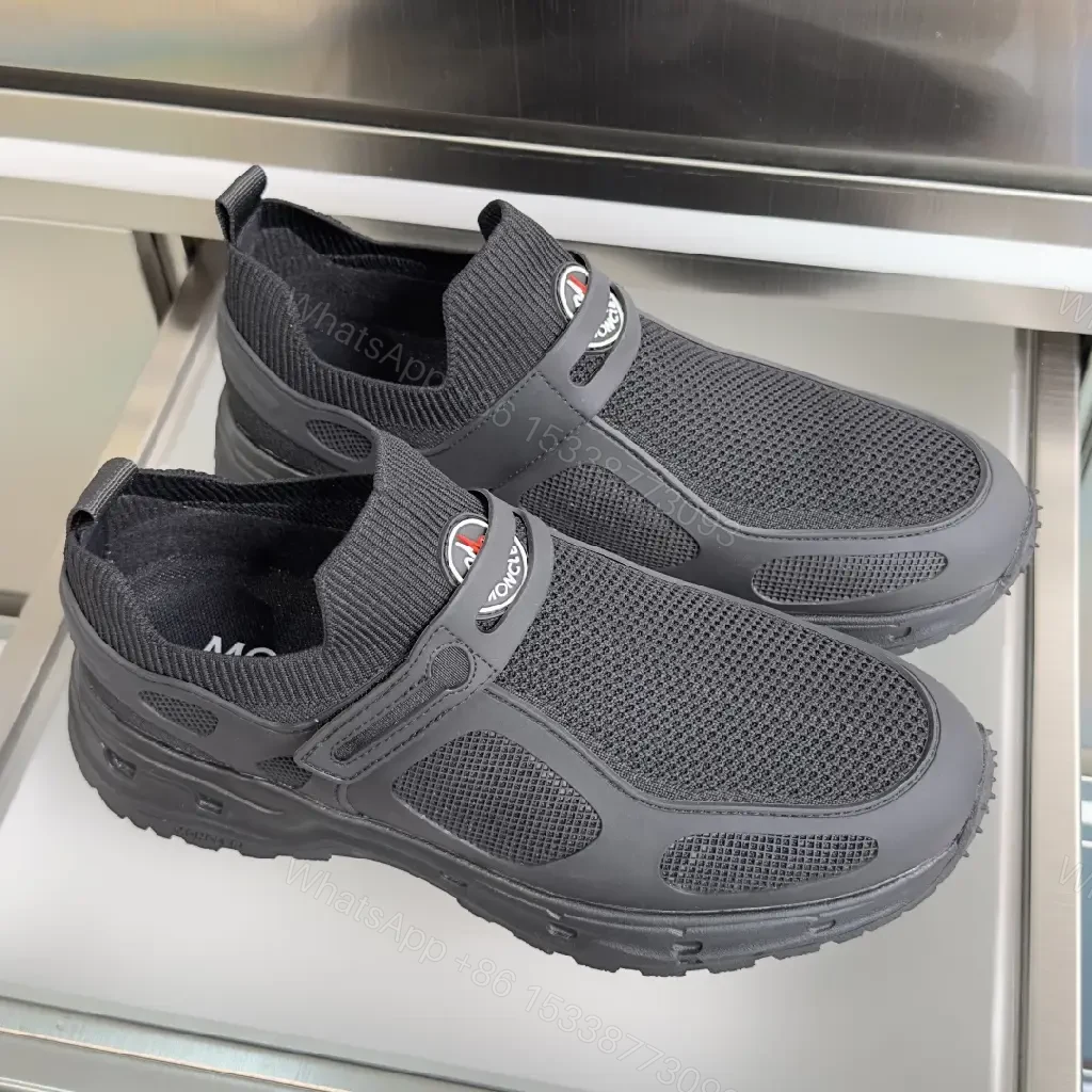 View 9 of Monochrome Knit Slip-Ons: Rugged Comfort Sneaker