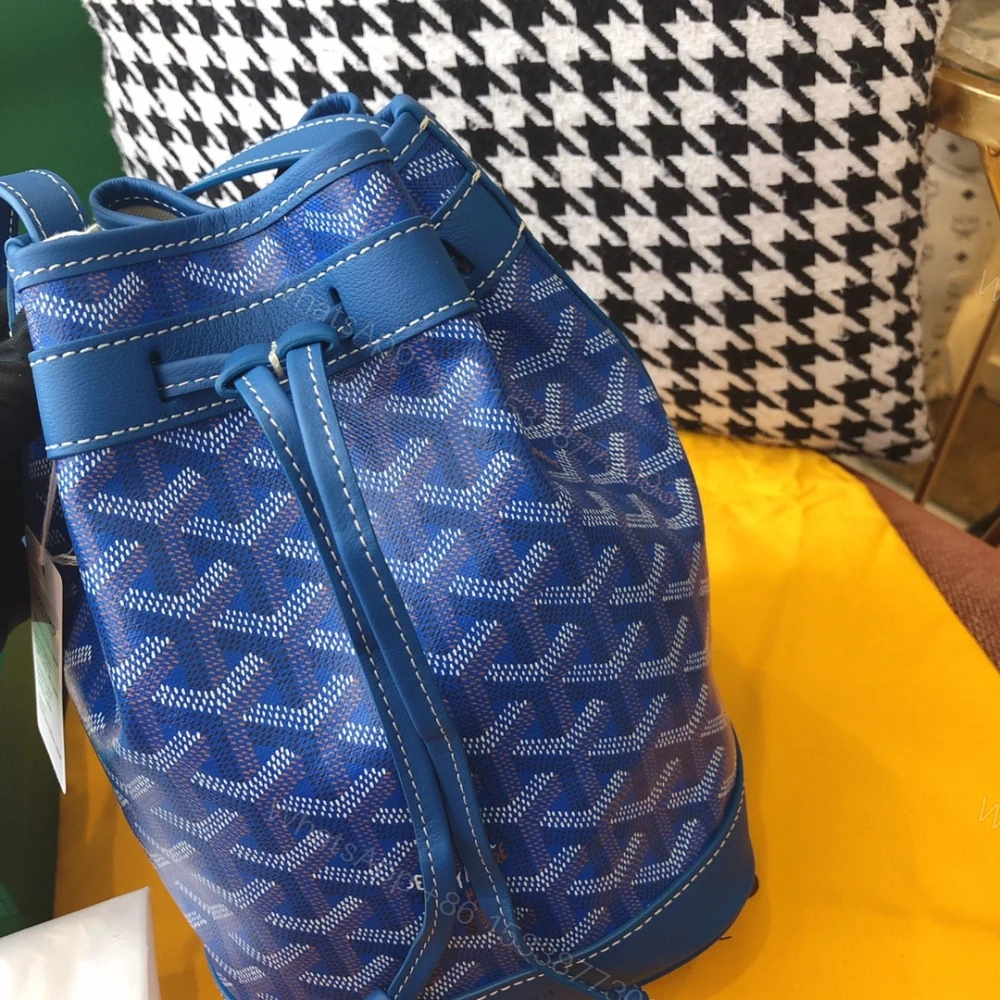 View 4 of 高仿Goyard*PEFLOT3抽繩水桶包藍色免檢版