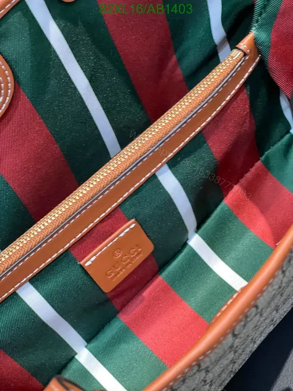 View 8 of Gucci GG Emblem Small Tote Bag with Leather Trim RML852