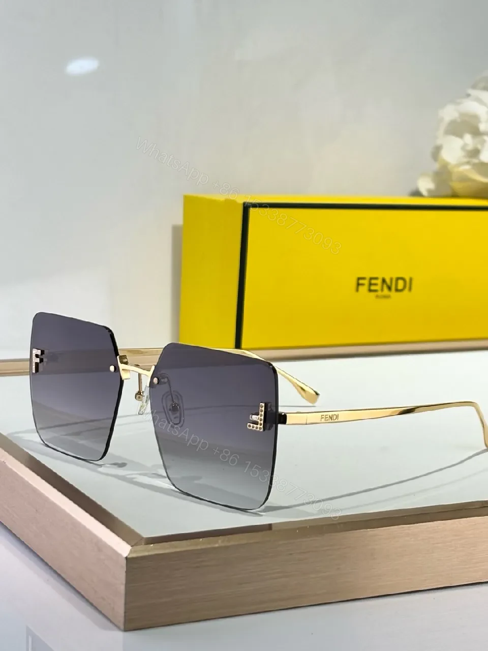 View 3 of Bold Gradient Square Sunglasses, Luxe UV Protection, Designer Flair