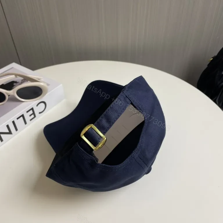 View 4 of Navy CELINE-Inspired Cap: Minimalist Luxury Baseball Hat
