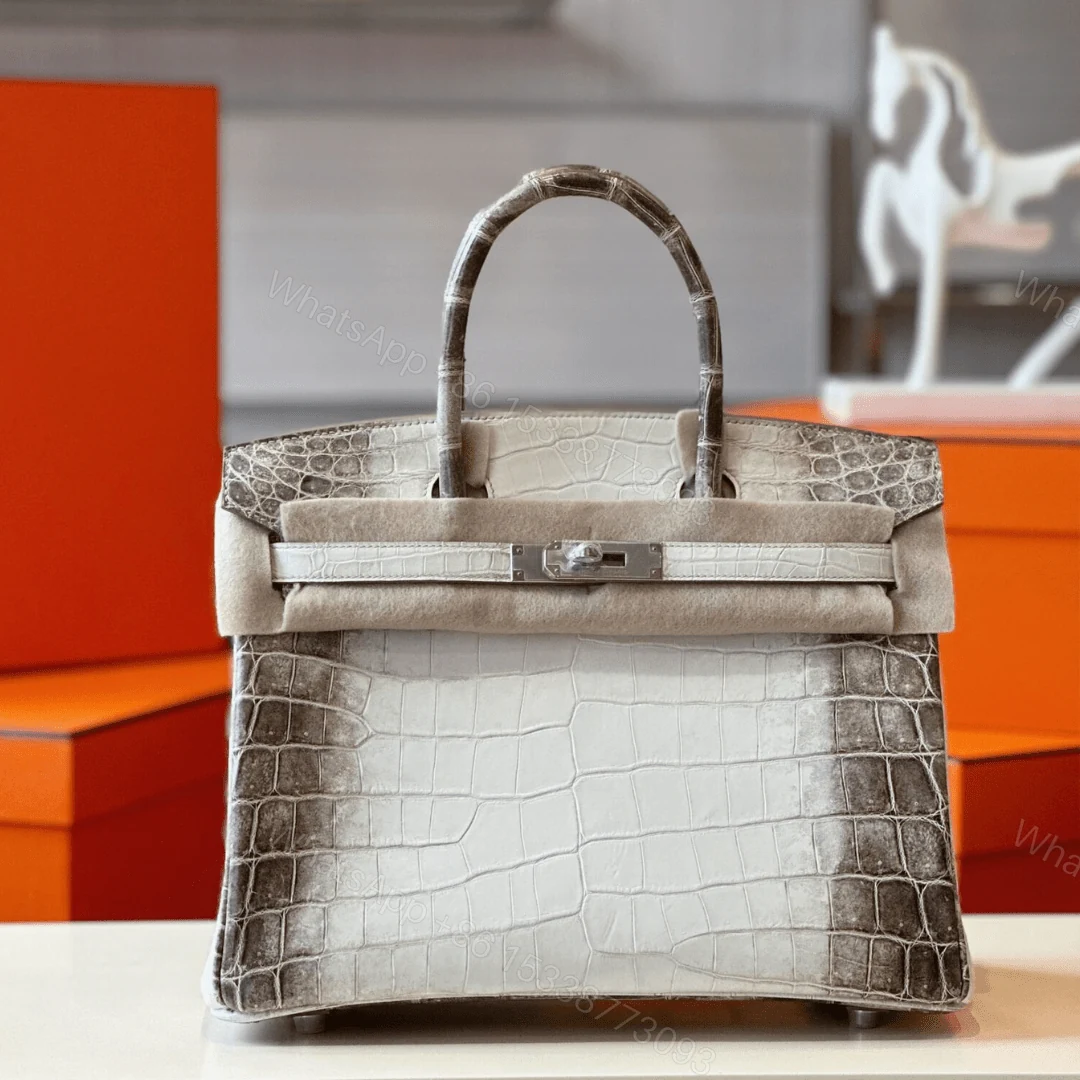 Hermes Birkin 30 Himalaya Albino Genuine Crocodile Leather — view 1