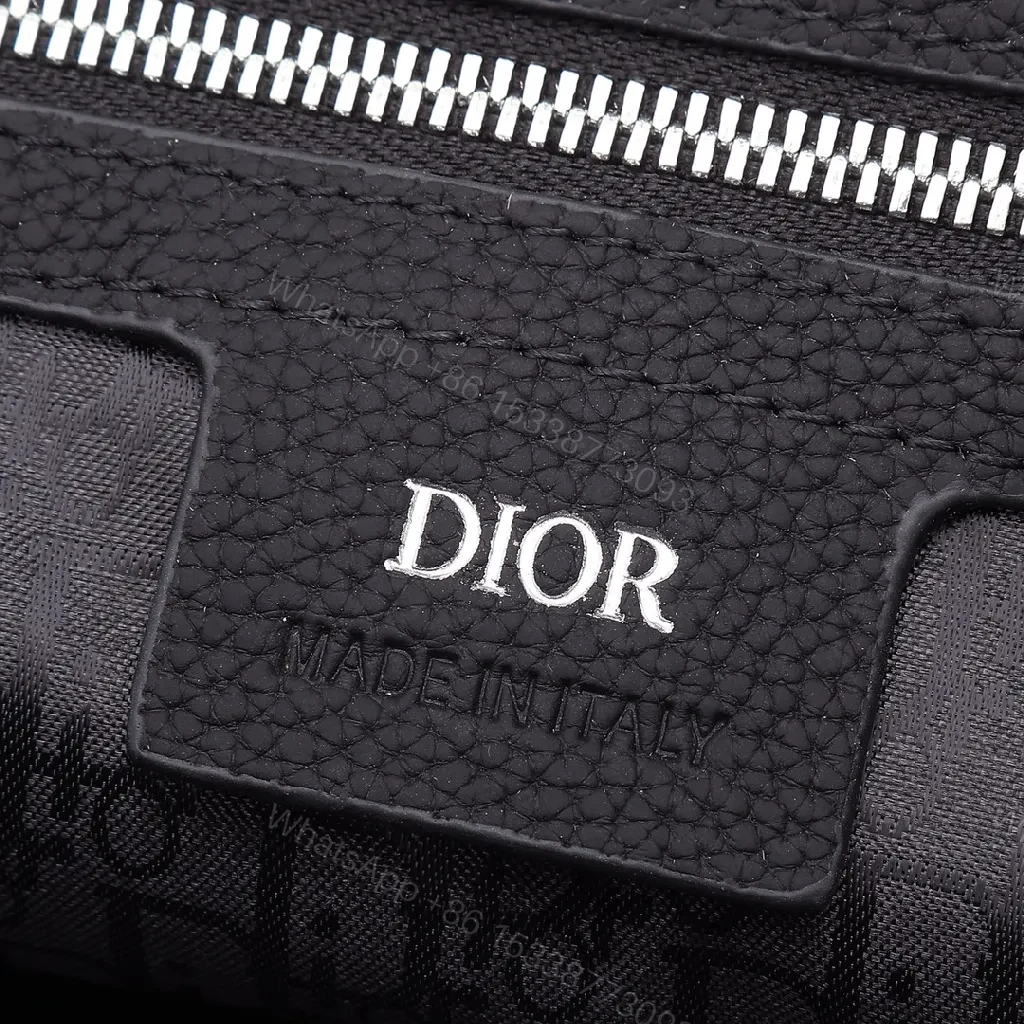 View 3 of Monogram Textured Leather-Suede Messenger Bag