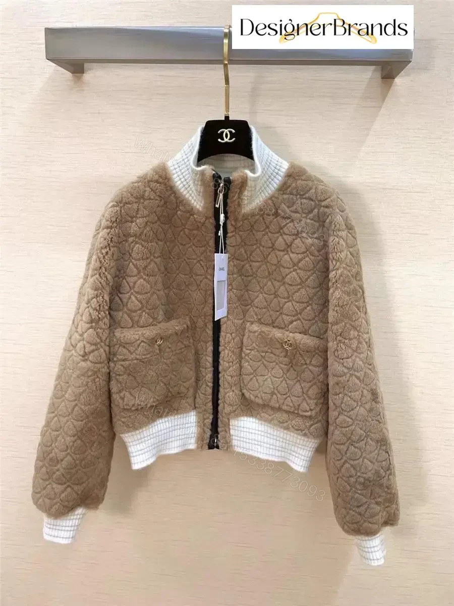 View 7 of Quilted Teddy Jacket: Camel, Structured Details, All-Season Comfort