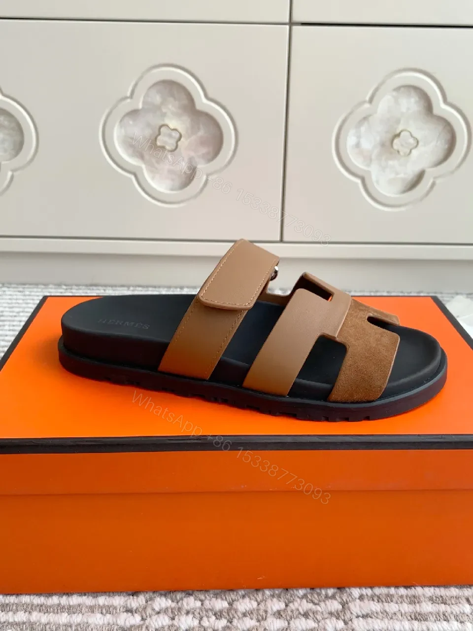 View 3 of Premium Leather Straps Sandal: Modern Luxury Comfort