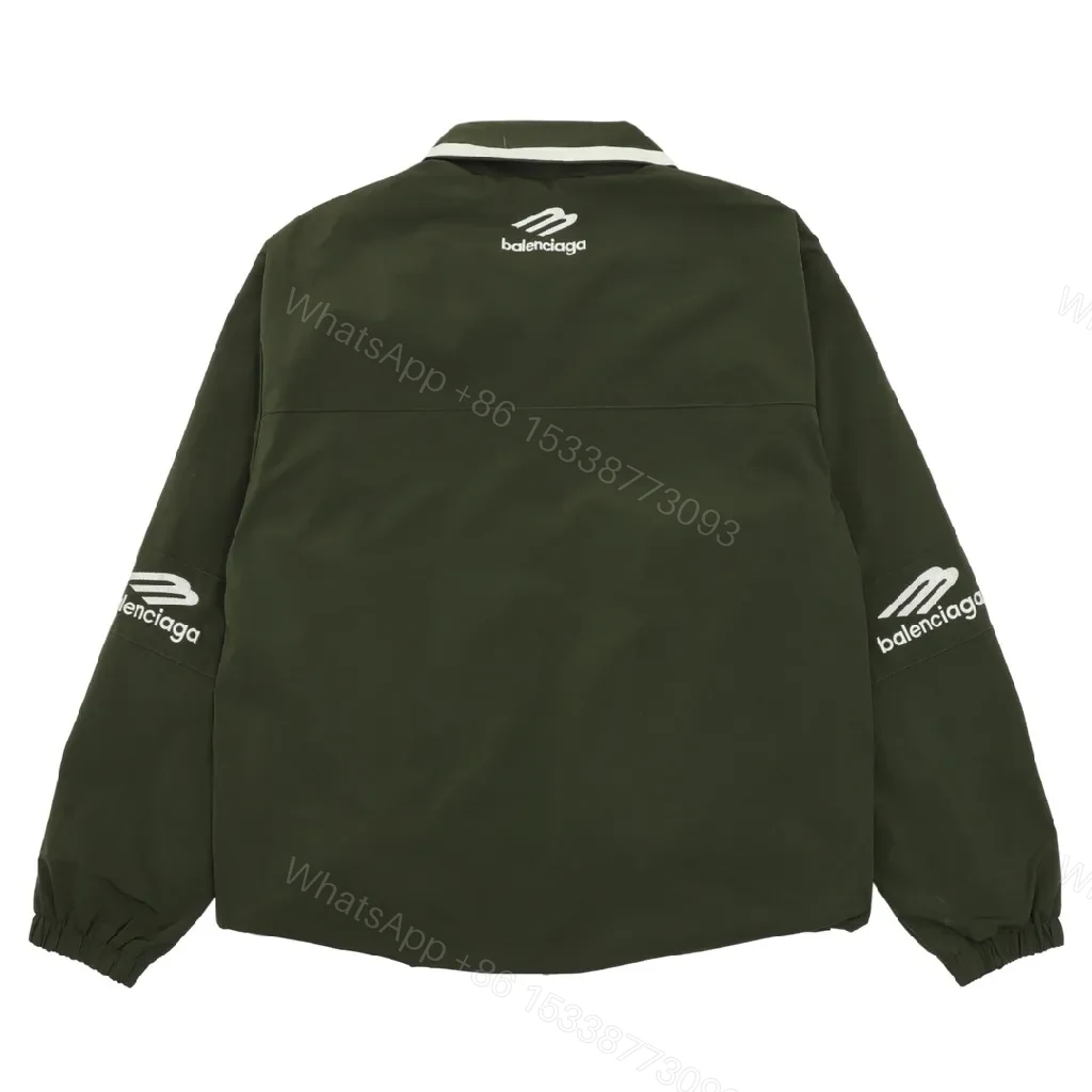 View 10 of Olive Pave Coach Jacket: Subtle Stride, Bold Presence