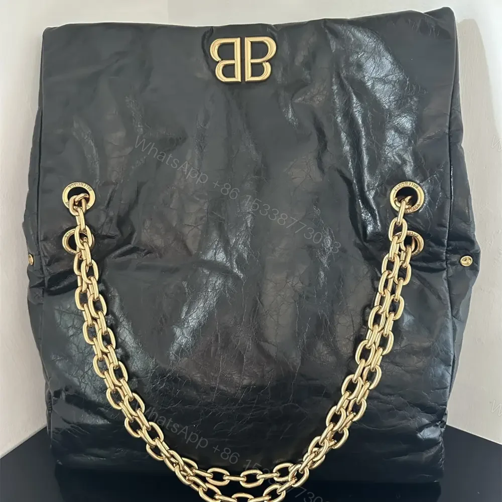 View 5 of 高仿Balenciaga*Monaco系列新款單肩包黑金L