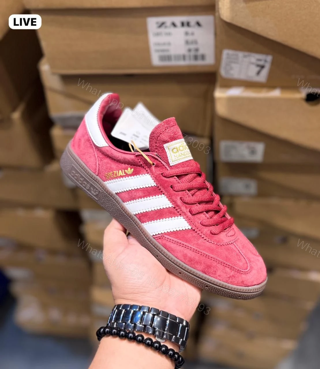 View 2 of Adidas Originals Handball Spezial Cherry First Copy Shoes — Men's | COD India