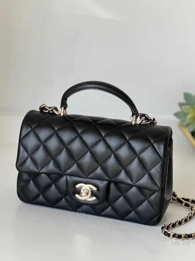 Chanel Mini Rectangular Top Handle Black — view 1