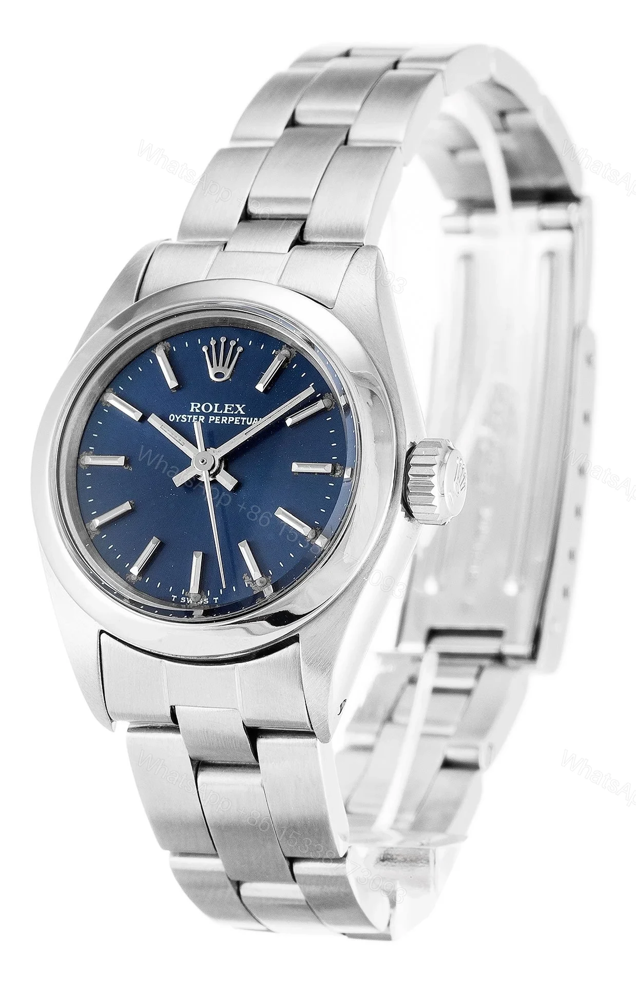View 2 of Replica Rolex Oyster Perpetual Lady Blue Dial 6718 26 mm