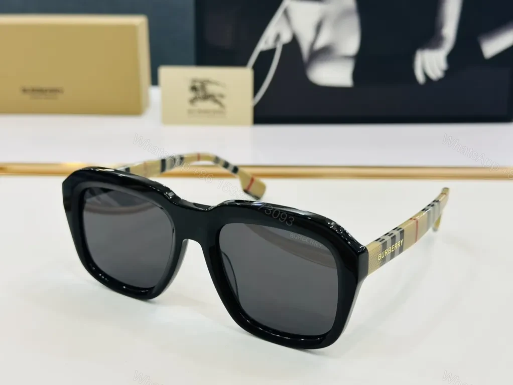 View 3 of Black acetate Bold Geometry Sunglasses - Premium Polarized UV400