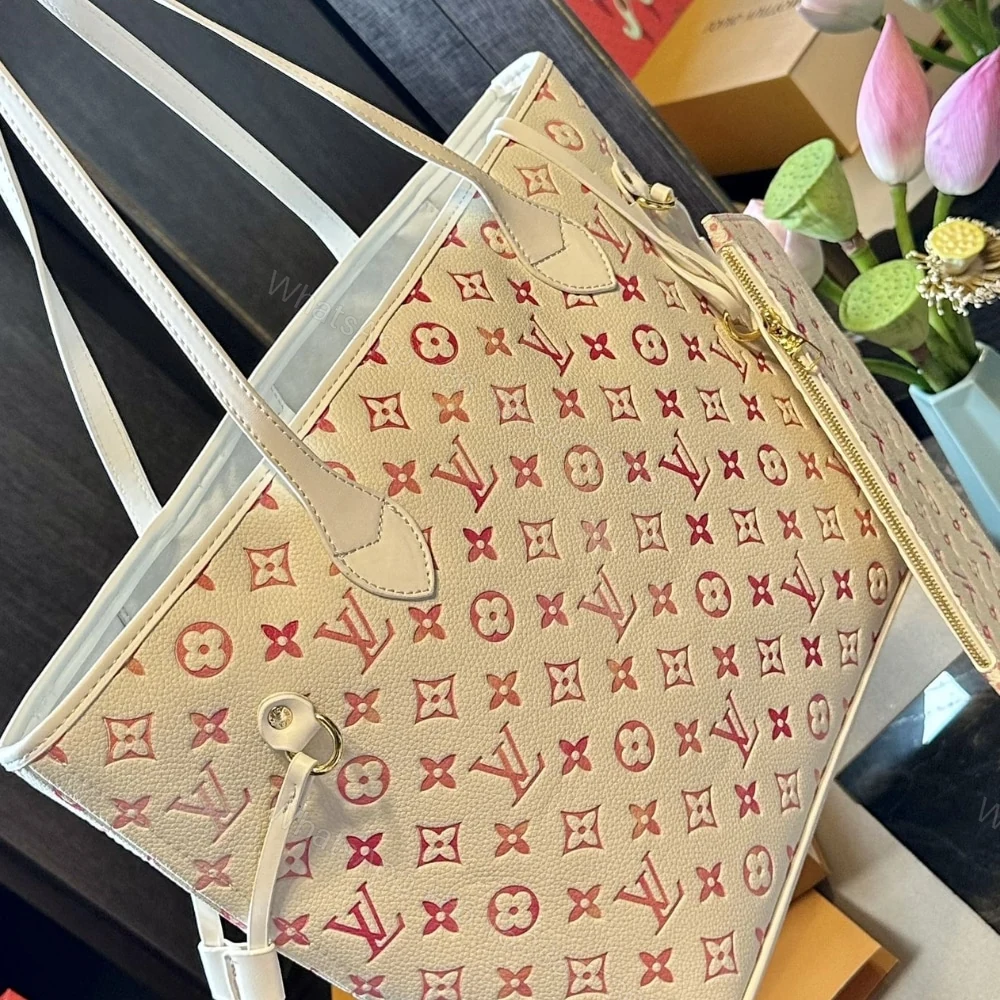 View 6 of Louis Vuitton Neverfull MM Sunrise Aquarelle 32Cm M47080