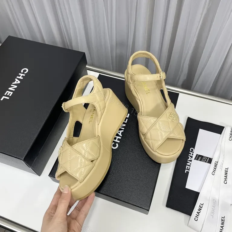 View 5 of Chanel-Style Quilted Sandals: Lux Comfort Elevation