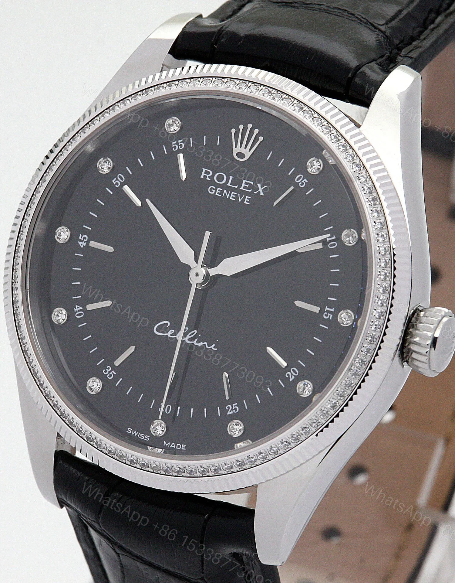 View 3 of Replica Rolex Cellini Black Dial 5310