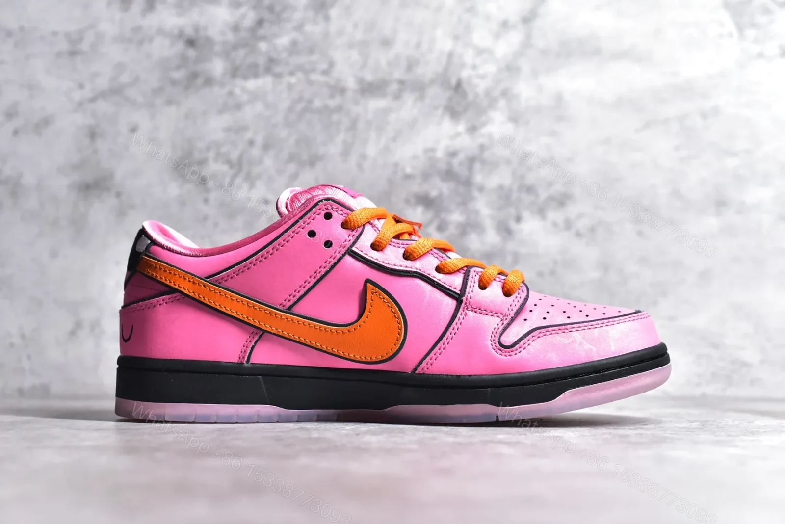 View 2 of Nike SB Dunk Low x Powerpuff Girls Pink Replica