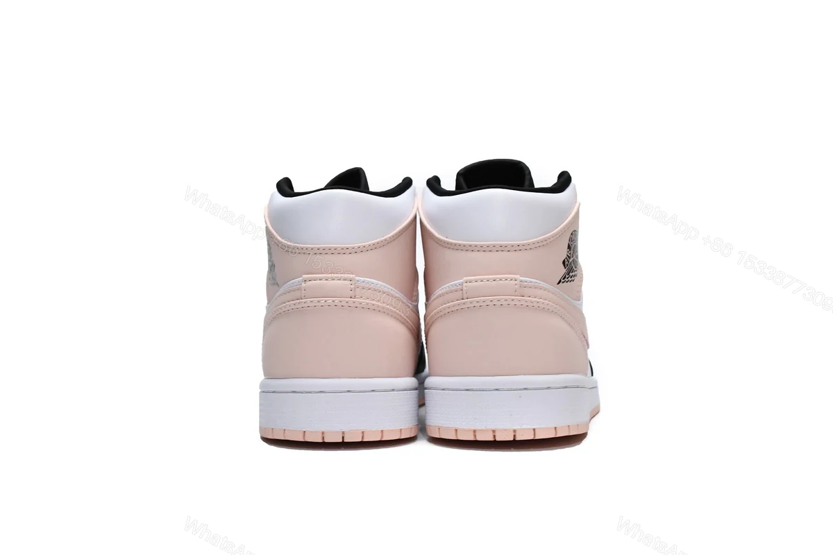 View 4 of Air Jordan 1 Mid Crimson Tint Toe (GS) 554725-133
