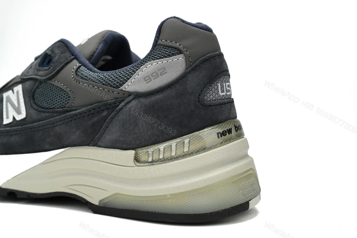 View 5 of New Balance 992 White, black, and gray M992GG
