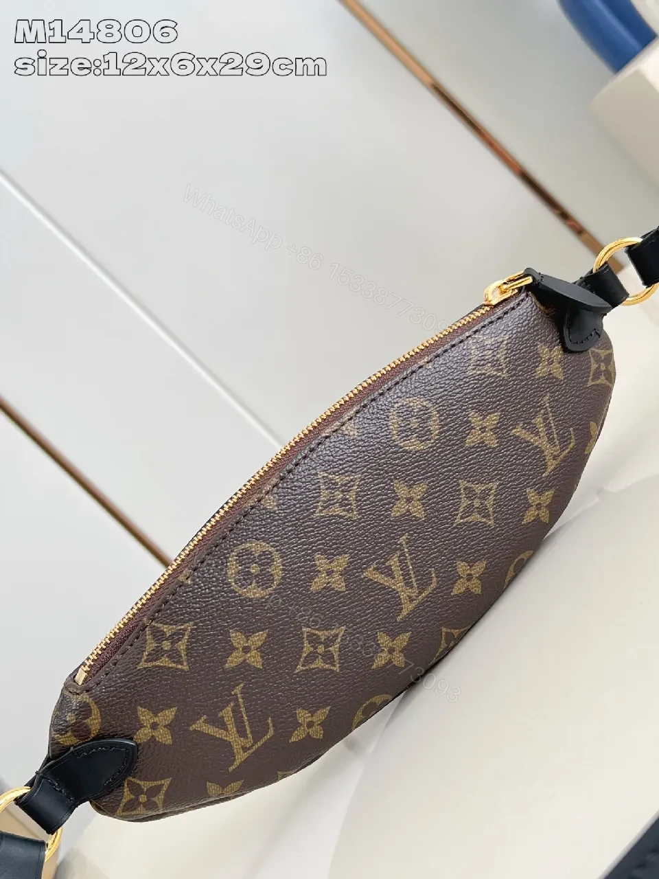 View 4 of Compact Monogram Crossbody: Slim Luxury, Hands-Free Convenience