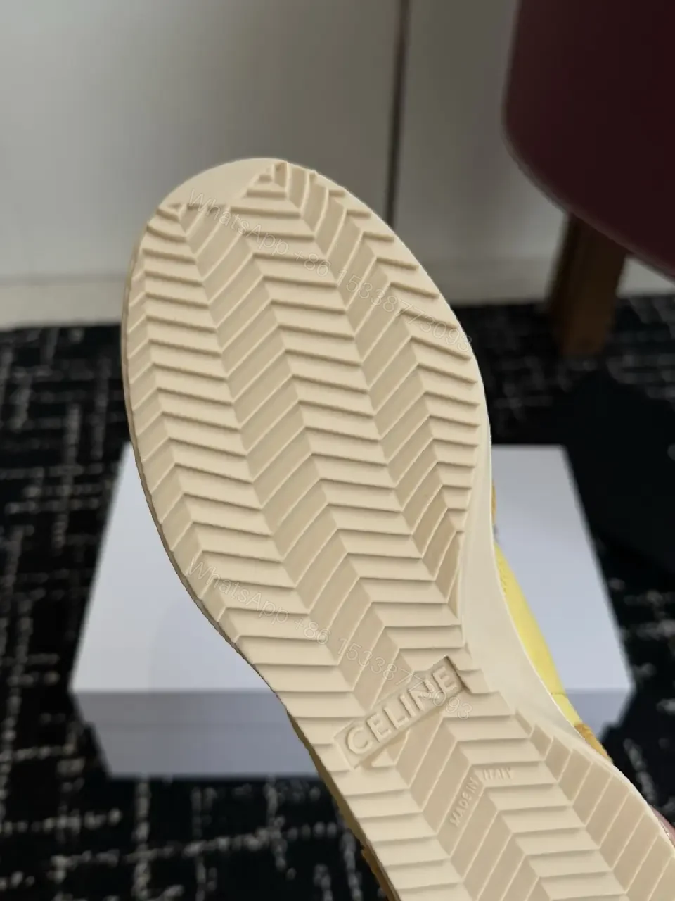 View 7 of Warm Honey-Tone Suede Leather Sneakers with Lightweight Cushioned Sole