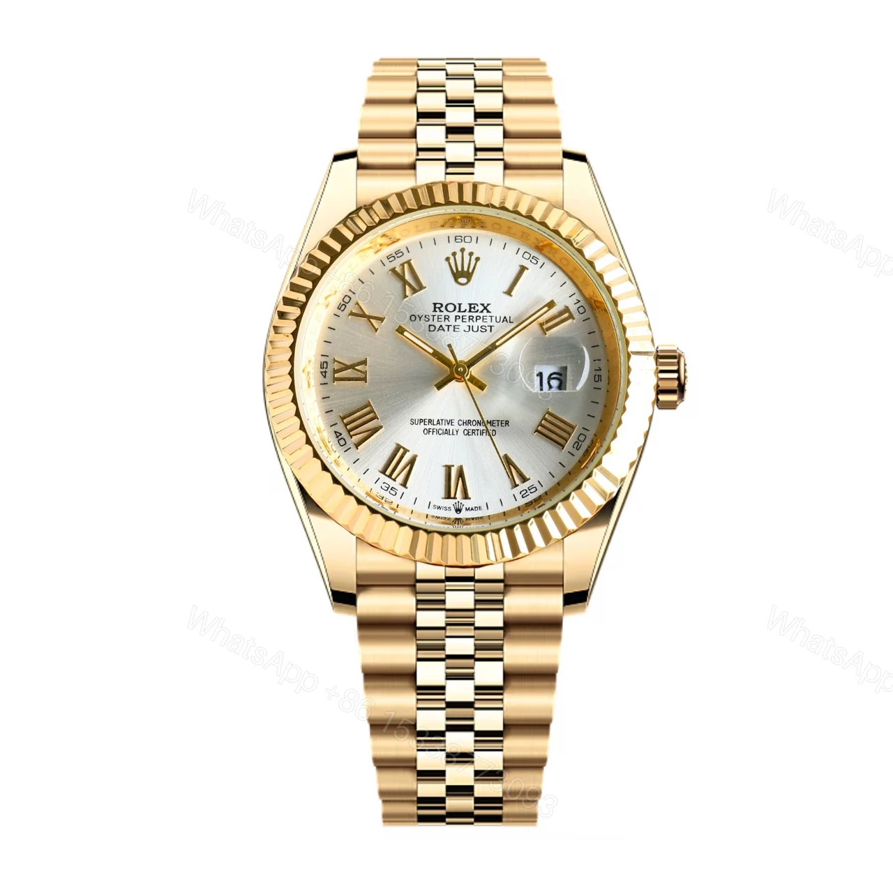 Rolex Datejust Roman Numeral Dial Gold In White 41Mm — view 1