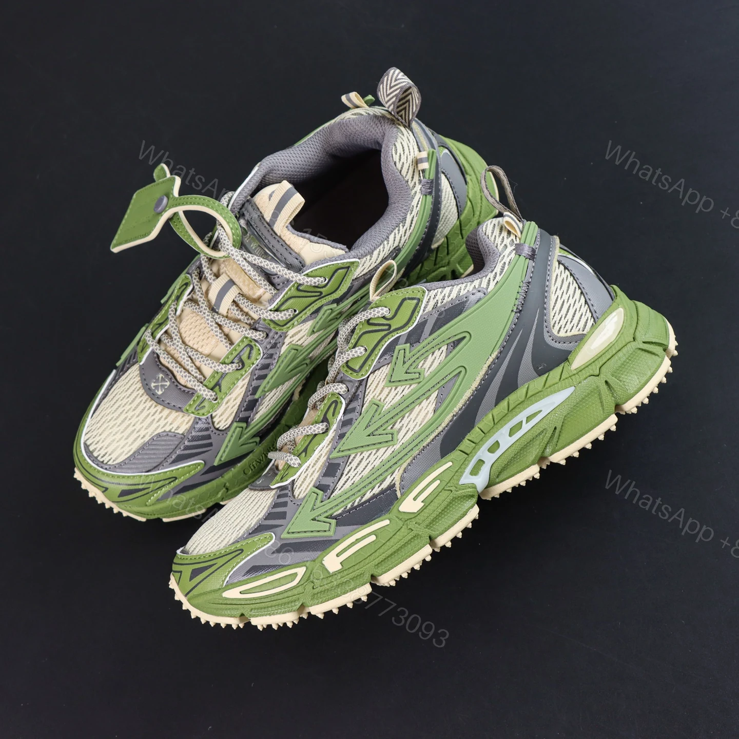 View 8 of Off White Be Right Back Olive Grey Reps