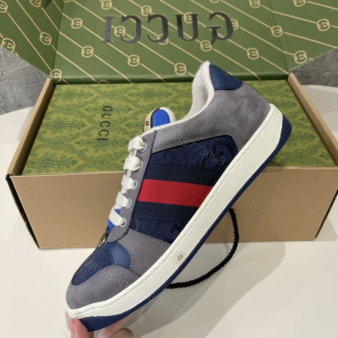 View 6 of Gucci GG Screener Sneaker Grey Suede