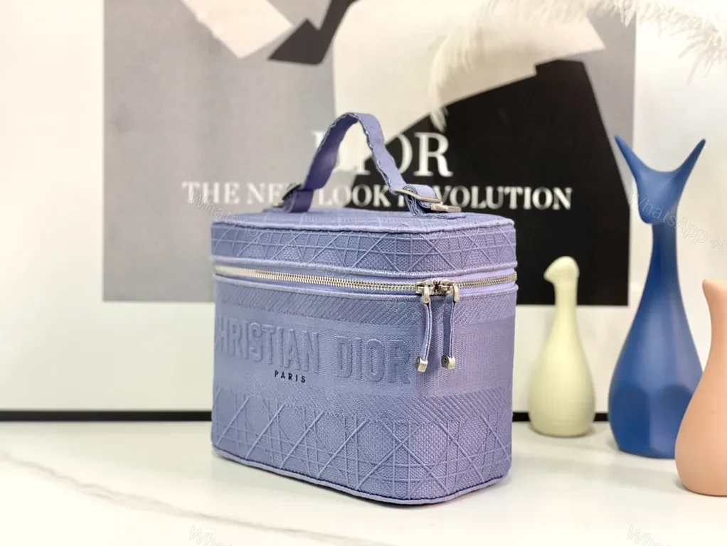 Lavender-Blue Dior Vanity Case: Luxe Compact Organizer — view 1