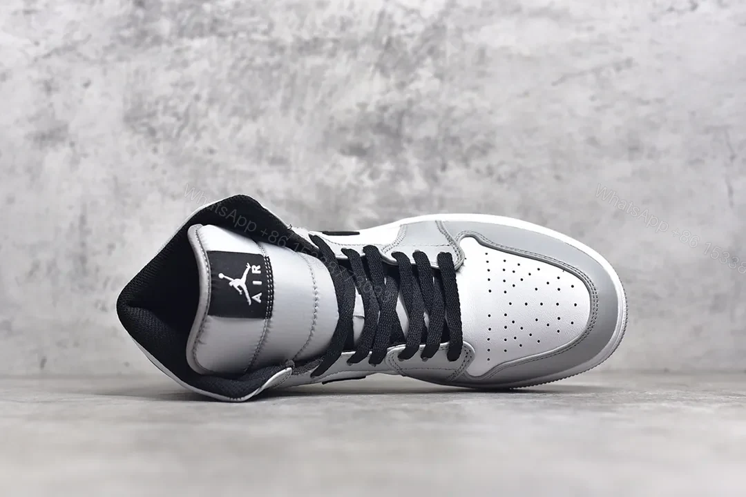 View 5 of Air Jordan 1 Mid “Light Smoke Grey” Reps
