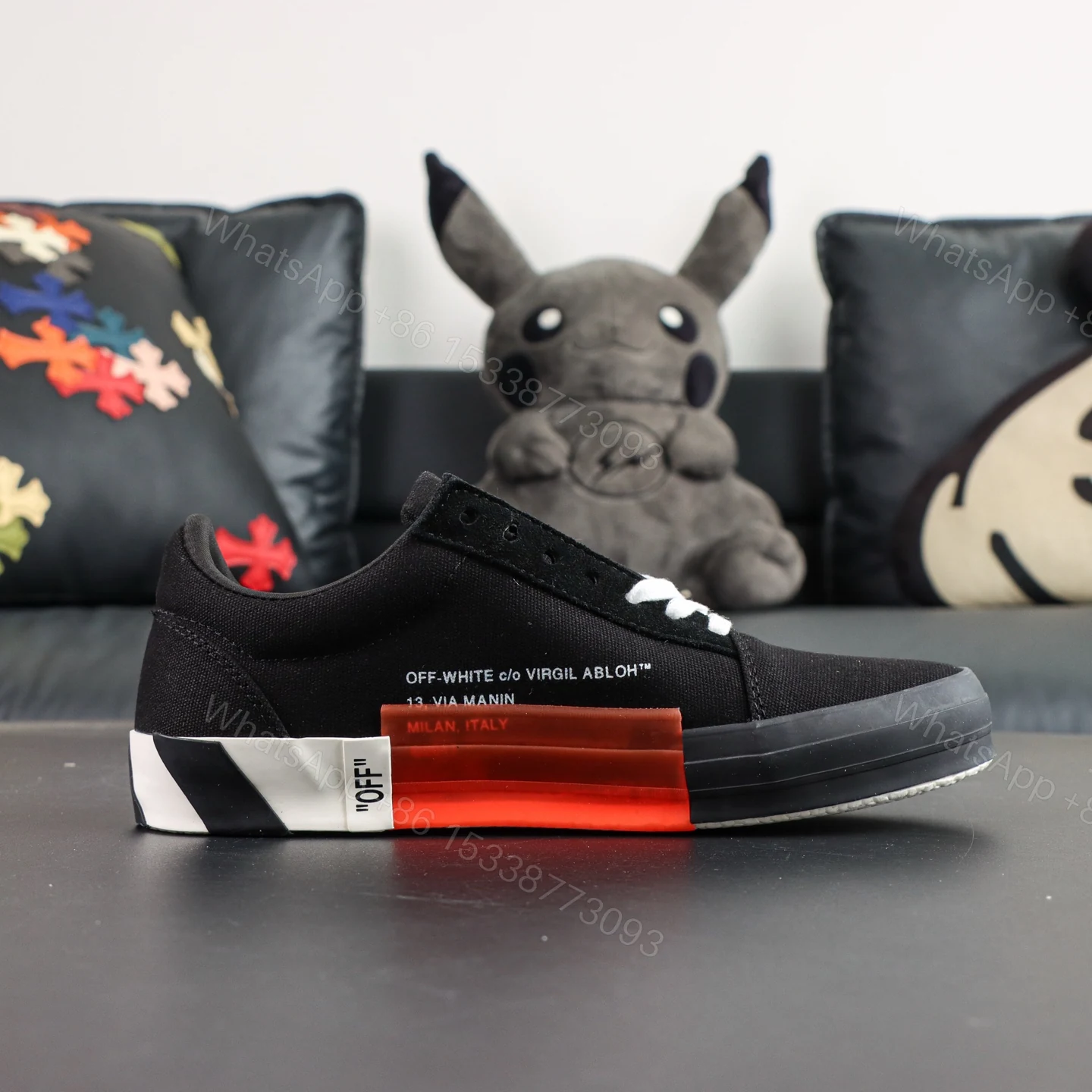 View 2 of Off White Low Vulcanised Black White 2018