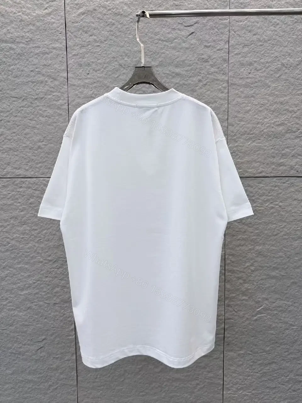 View 3 of White Cotton Tee + Graphic Logo + Dior-Inspired + Elevated Casual + T-Shirt