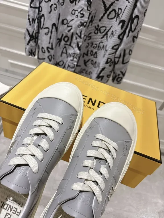 View 3 of Soft Gray & Off-White Luxury Sneakers â€“ Minimalist High-Top Comfort