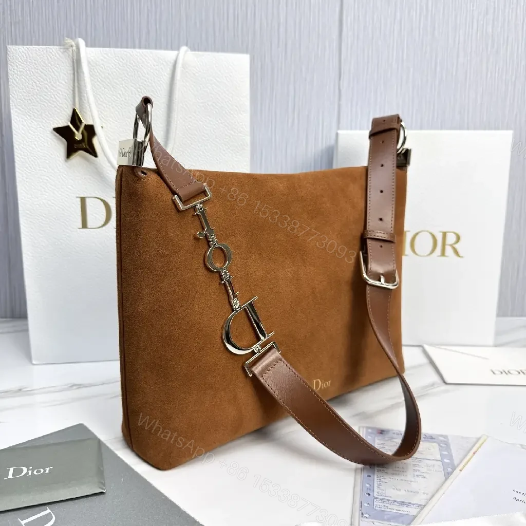 View 5 of Caramel Suede Shoulder Bag: Minimalist Luxe Everyday Carry