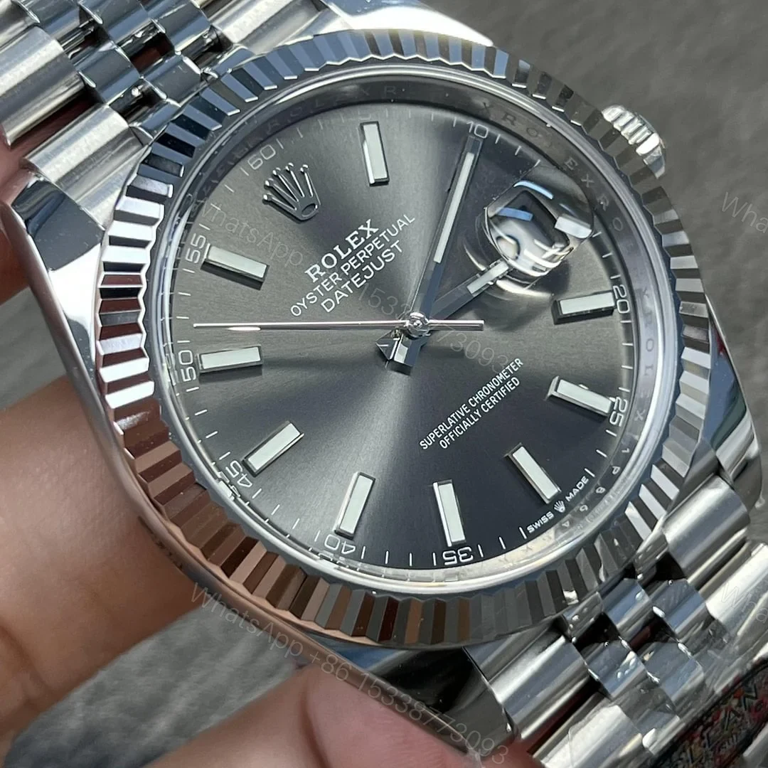 View 5 of Rolex Datejust Rhodium Dial 126334 Jubilee 41 mm