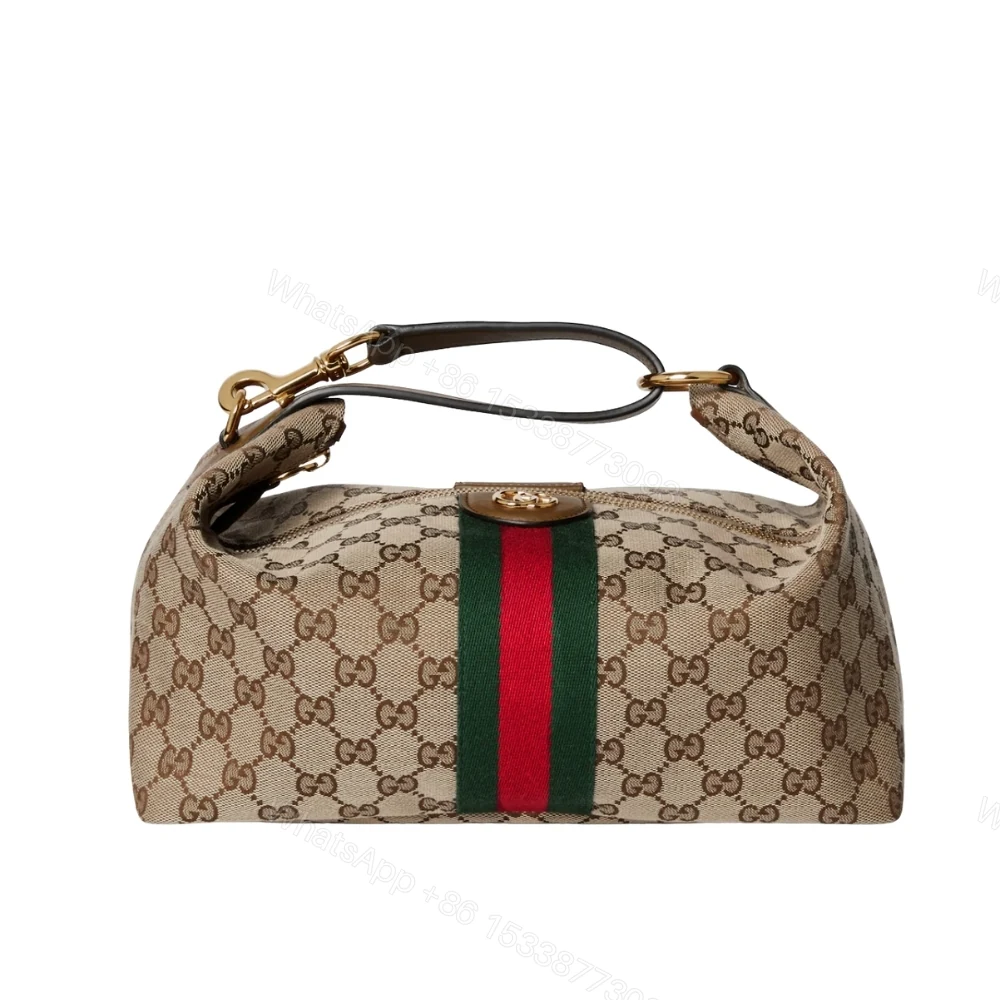 Gucci Vanity Medium Top Handle Bag Beige And Brown GG Canvas 27Cm — view 1