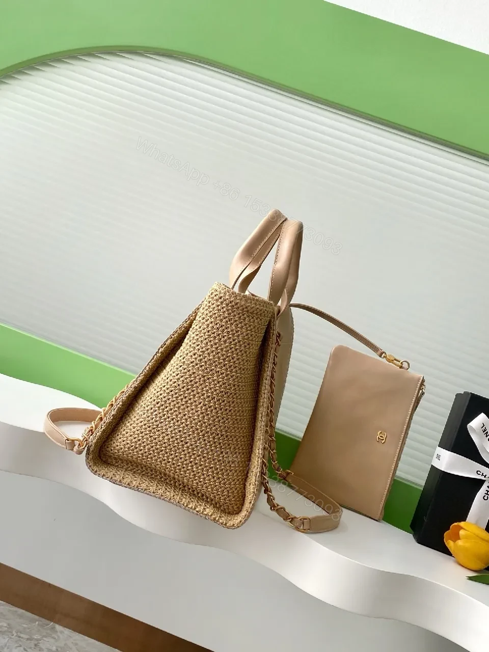 View 4 of Structured Texture Tote: Everyday Luxury Bag