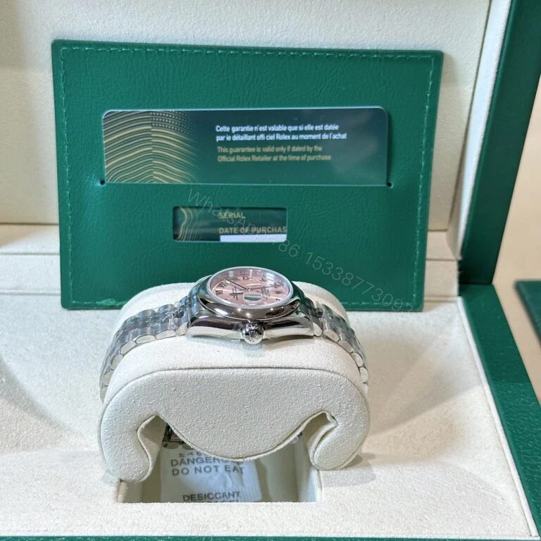 View 3 of Rolex Datejust 31mm Super Clone Watch Pink Dial Jubilee Strap