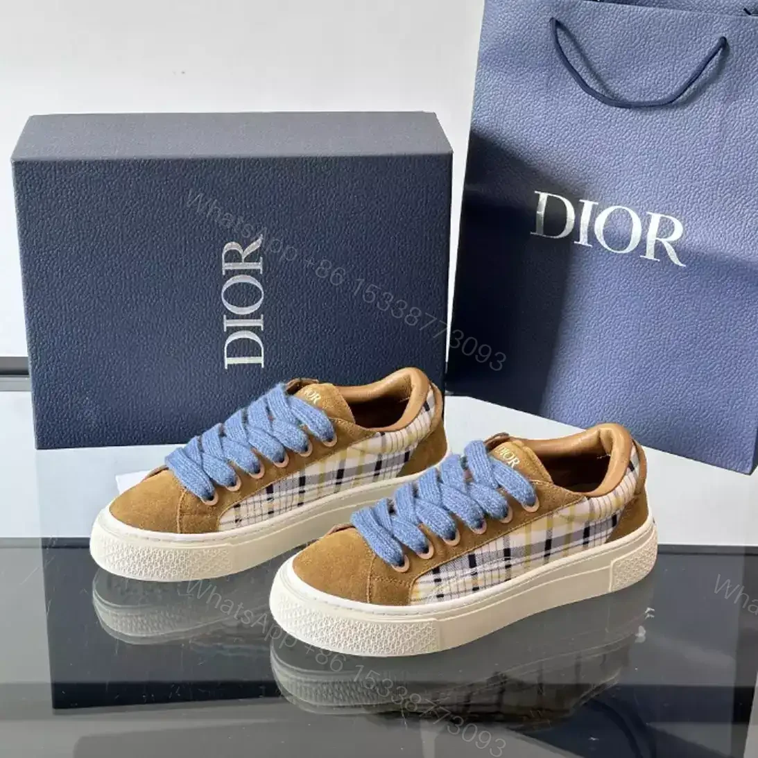 View 4 of DIOR B33 SPIN SNEAKERS IN BROWN – CD219