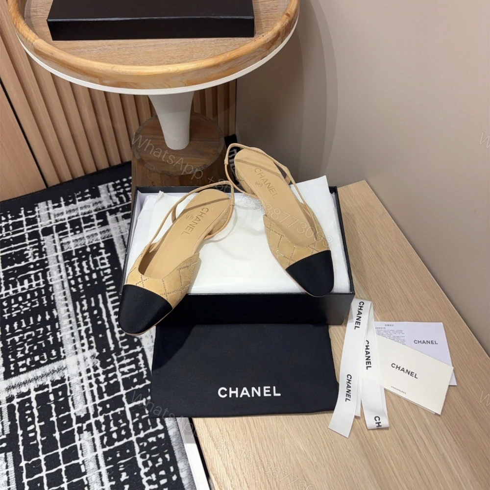 View 7 of 高仿Chanel*25C系列G31330小羊皮休閒平底鞋黃色2CM免檢版