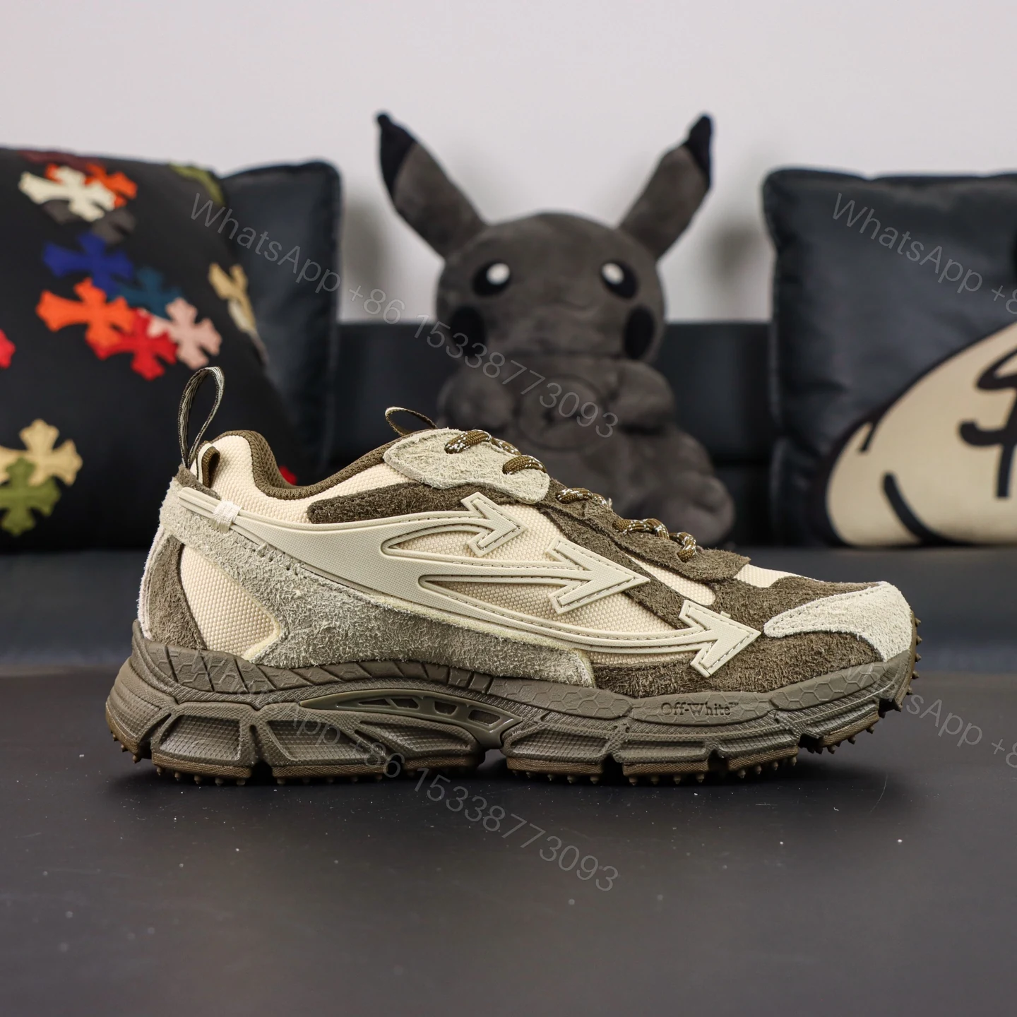 View 2 of Off White Be Right Back Beige Brown Reps