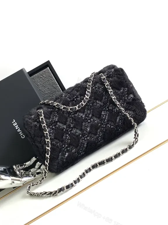 View 9 of Chanel-Inspired Velvet Bag: Quilted Twilight Chic Bag