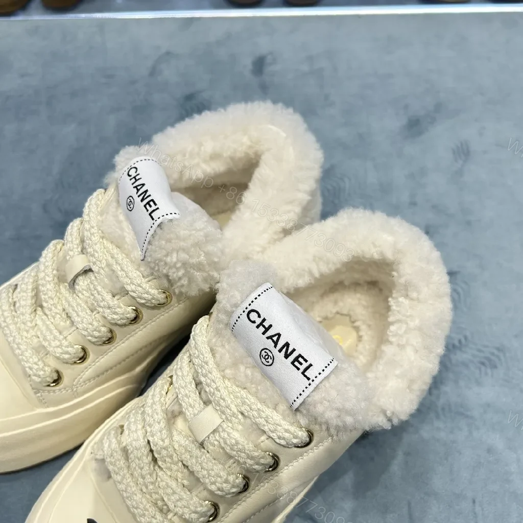View 8 of Chunky Knit-Lined Luxe Sneakers: Cozy Comfort Footwear